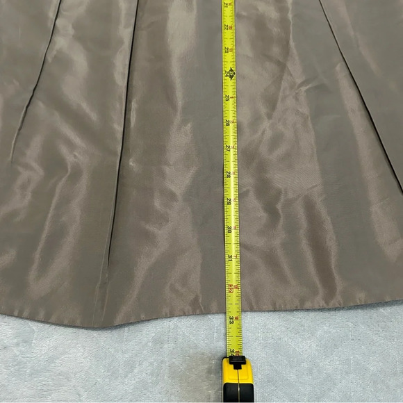 J.Crew Strapless A-Line Silk Dress Ivory Gold Size 10 - Picture 9 of 9